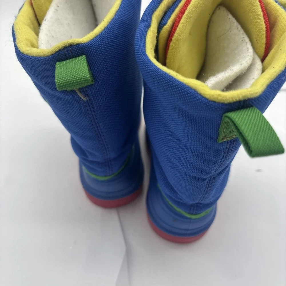 Vintage Color Block Lined ABC Healthtex Kids/ Baby  size 8 Snowplow Snow Boots